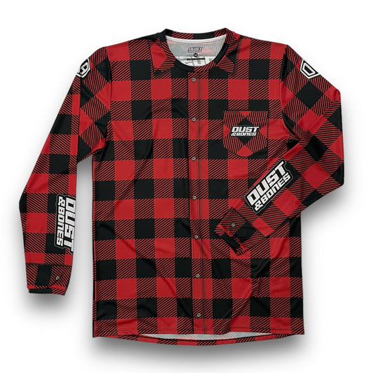 Camiseta Motocross | Redneck - Lumberjack Red | Mx Jersey Enduro Estilo Leñador