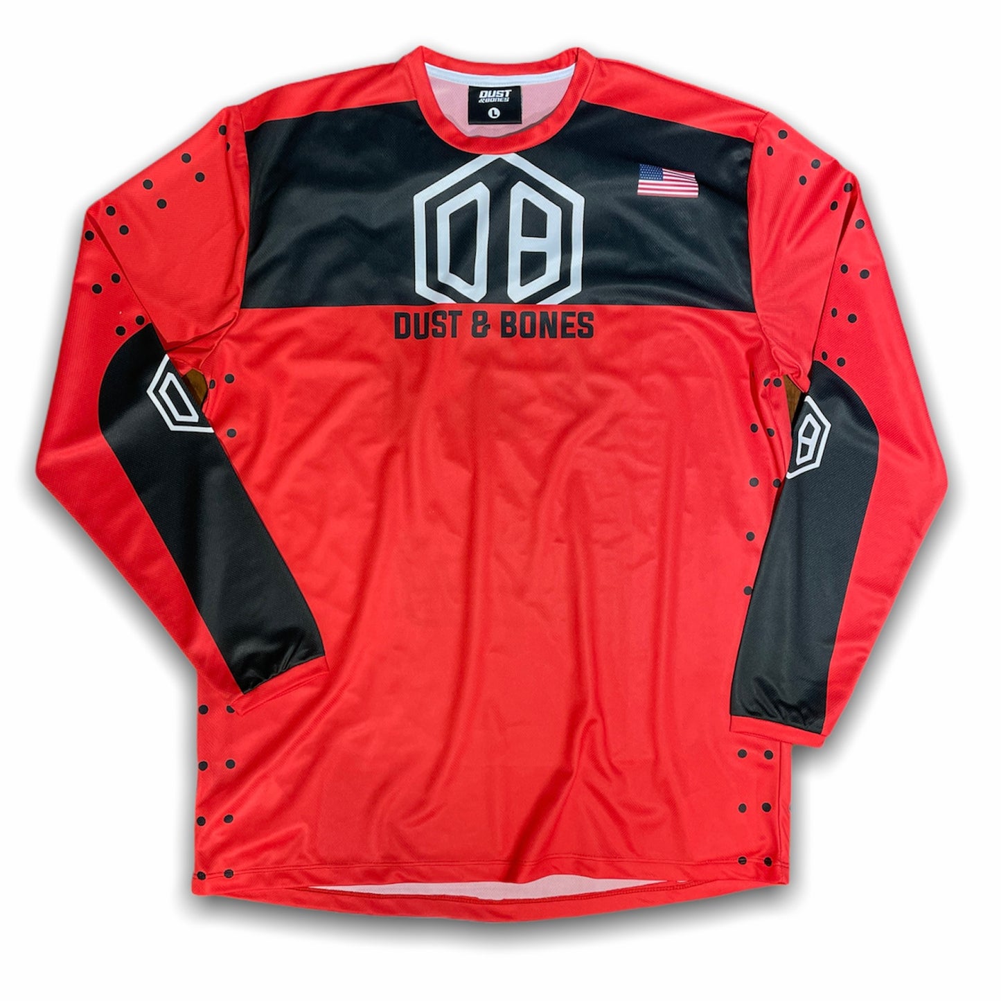 Motocross Suit | Dots motocross T-shirt / Red Motocross Pants | Enduro Equipment
