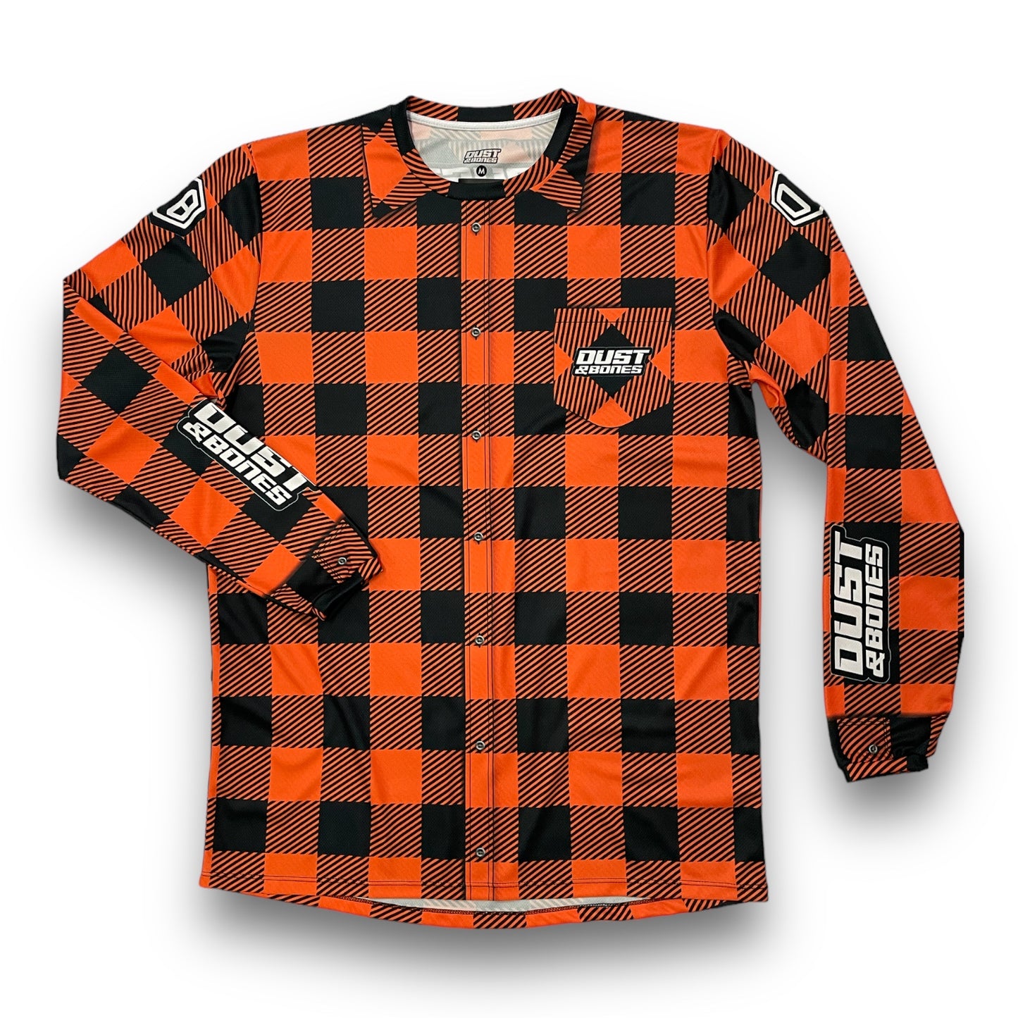 Motocross T-shirt | Redneck - Blaze Orange | Mx Enduro Jersey type Checkered Shirt