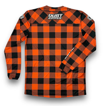 Camiseta Motocross | Redneck - Blaze Orange | Mx Jersey Enduro tipo Camisa Cuadros