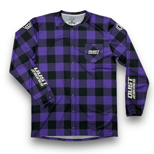 T-shirt motocross | Redneck - Backwoods Violet | Maillot Mx Enduro type Bûcheron