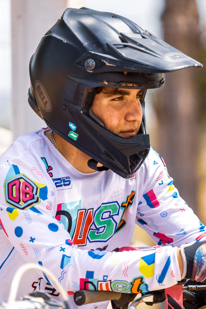 T-shirt motocross | Blanc de la côte Est | Maillot MX Enduro 